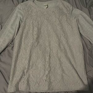 Blair floral design grey sweater